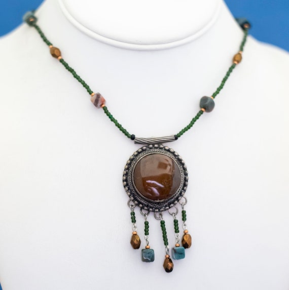 26 inch, Vintage Necklace, Bohemian Necklace, Ind… - image 2