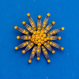 Vintage Brosche, Art Deco Brosche, Diamant Gem Brosche, Strass Brosche, Feuerwerk Brosche - D2