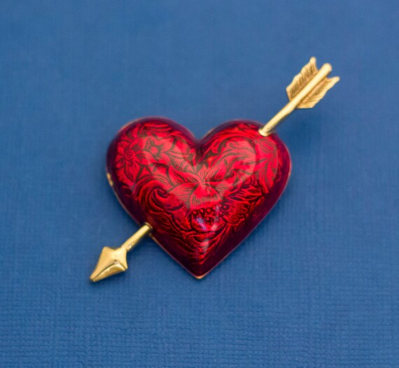 B3 Heart Brooch Vintage Broach Avon Jewelry Avon Brooch Love Brooch Heart Broach Vintage Brooch Gold Heart Brooch