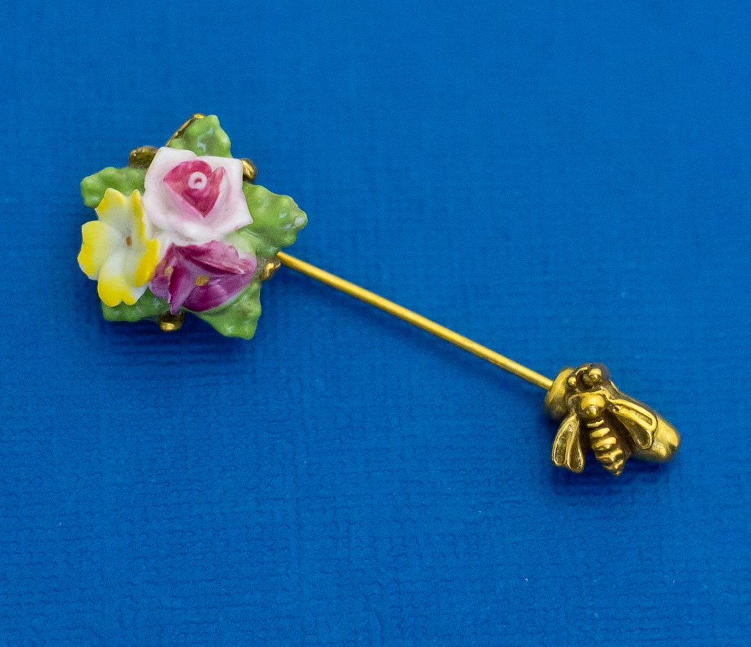 Vintage Stick Pin, Art Nouveau Stick Pin, Flower Stick Pin, Elegant ...
