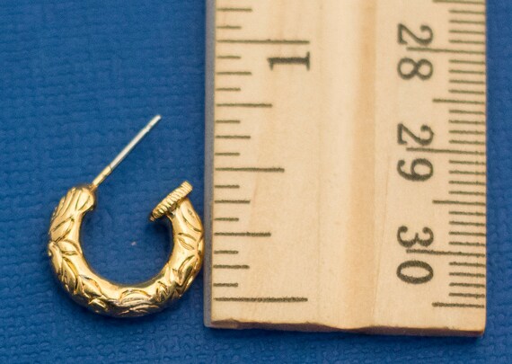 Little Hoop Earrings, Small Hoop Earrings, Gold H… - image 2