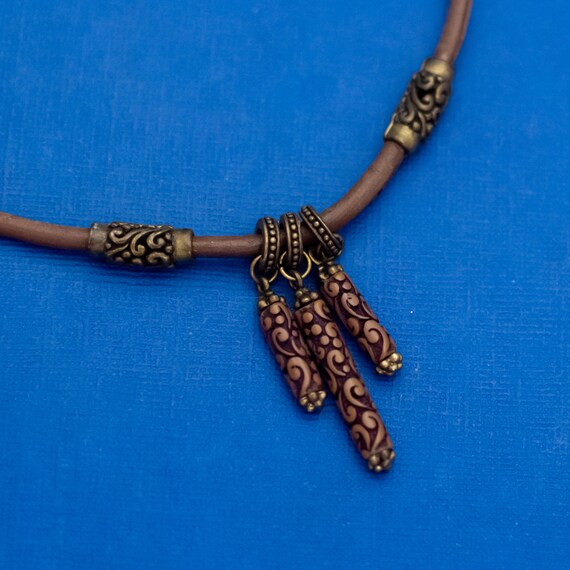 16 inch, Vintage Brown Cloud Patterned Barrel Dan… - image 1