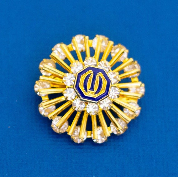 Prestige Emblem Brooch, Gold Tone Brooch, Vintage… - image 1
