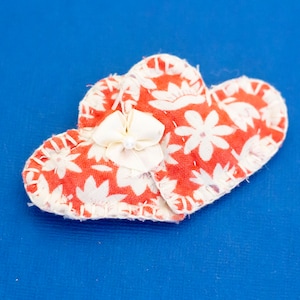 Vintage Brooch, Flower Hat Broch, White Floral Brooch, Fabric Brooch, Ladies Brooch, Fashion Brooch - D2