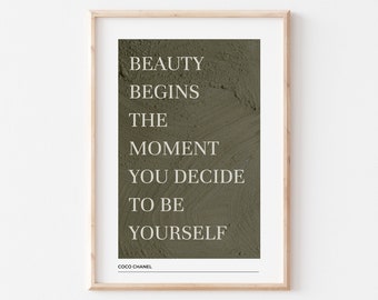 Poster | Natural paper | Beauty | minimalist | sustainable