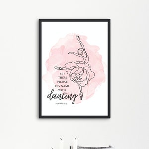 Dance Recital Gift, Psalm 149 Printable Art (Digital Download)