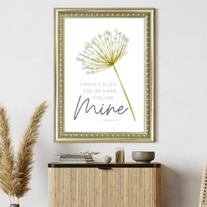 Faith Gift for Her Modern Floral Art Bible Verse Print Gift for Woman Floral Scripture Print Gift for Friend Minimal Greenery Wall Art