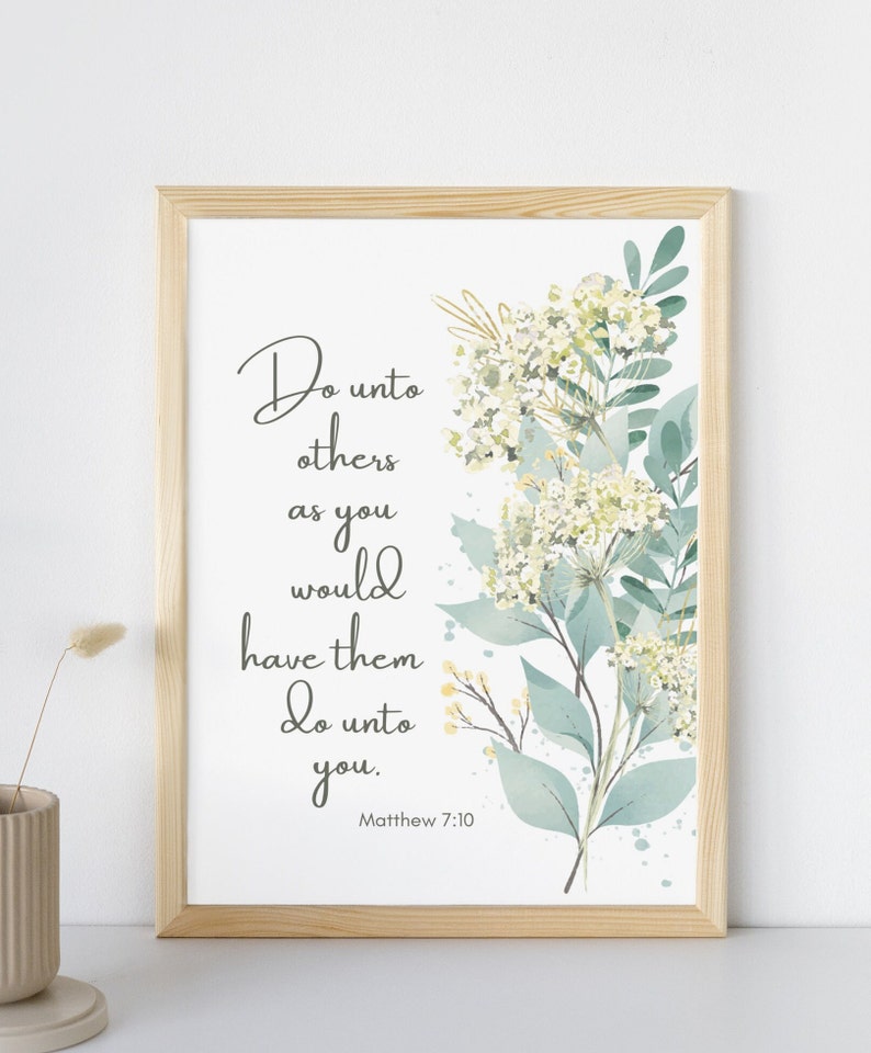 Golden Rule Wall Art, Golden Rule Poster, Golden Rule Print, Matthew 7: ...