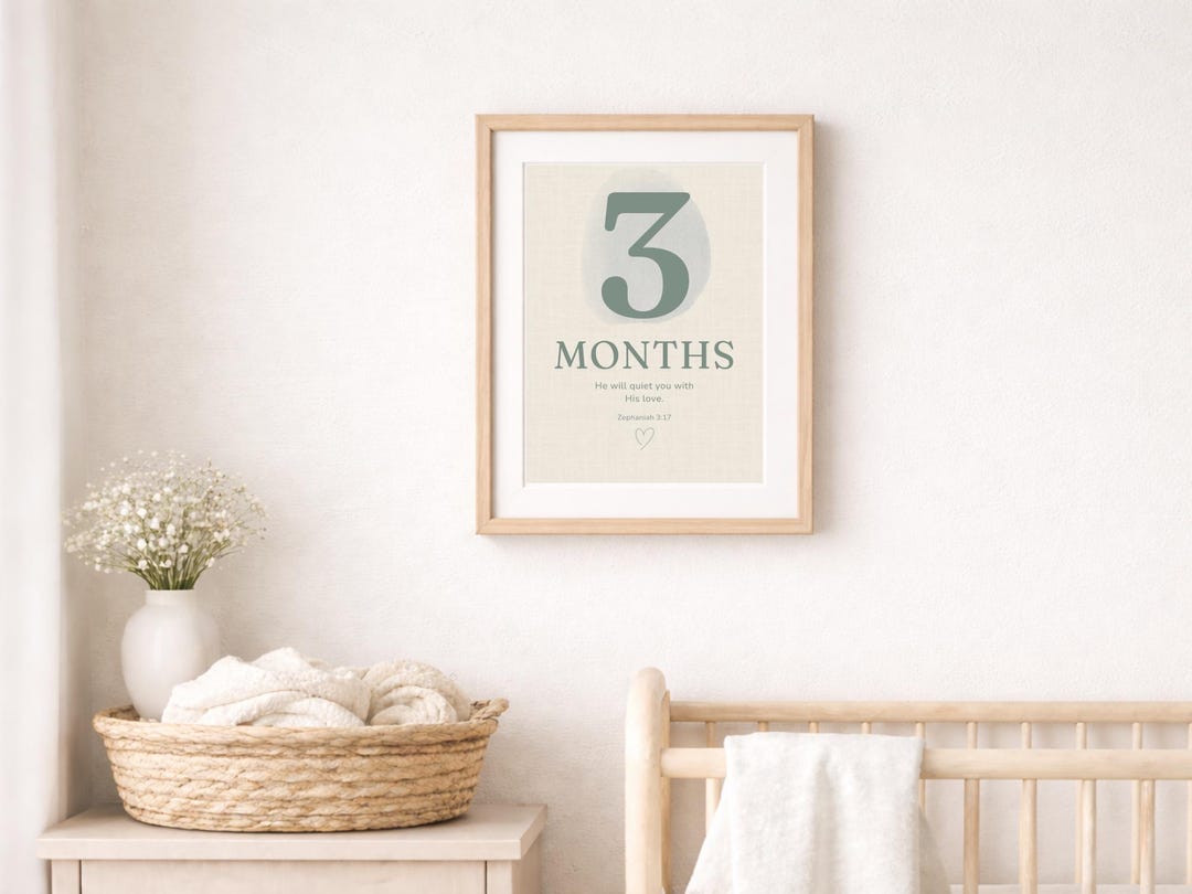 Christian Baby Milestone Cards | Scripture Monthly Milestones | Neutral ...