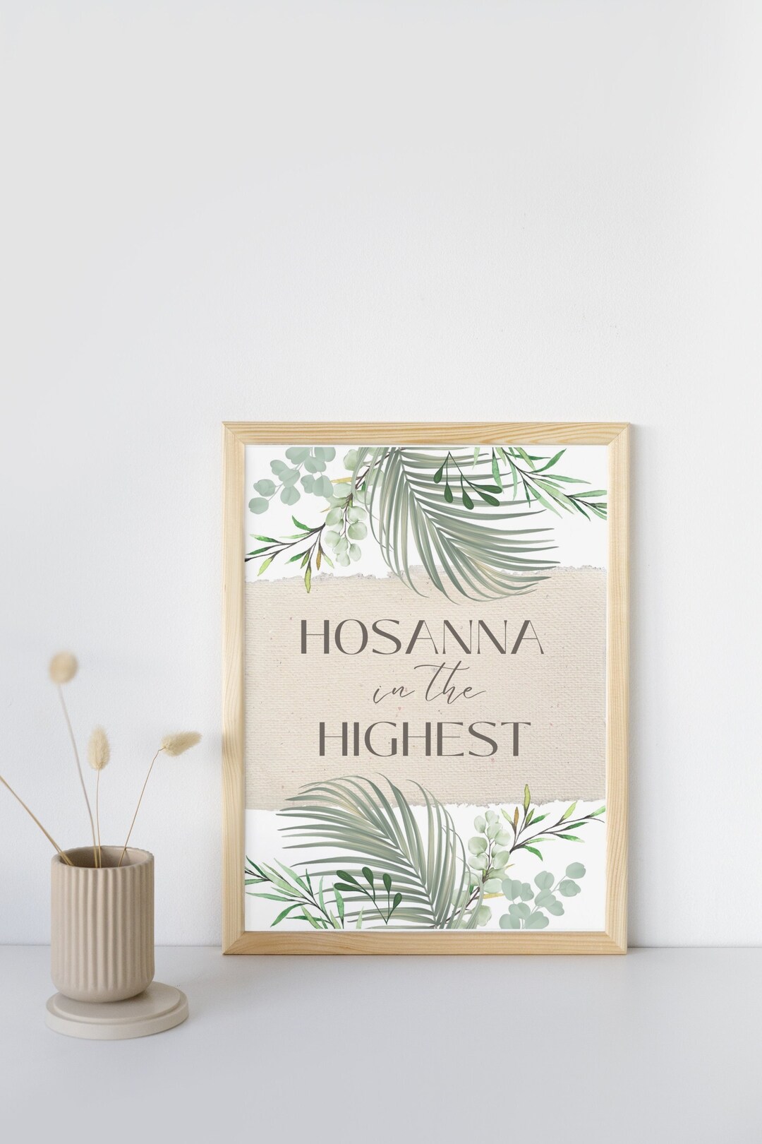 Easter Print, Bible Verse Printable, Hosanna in the Highest Print ...
