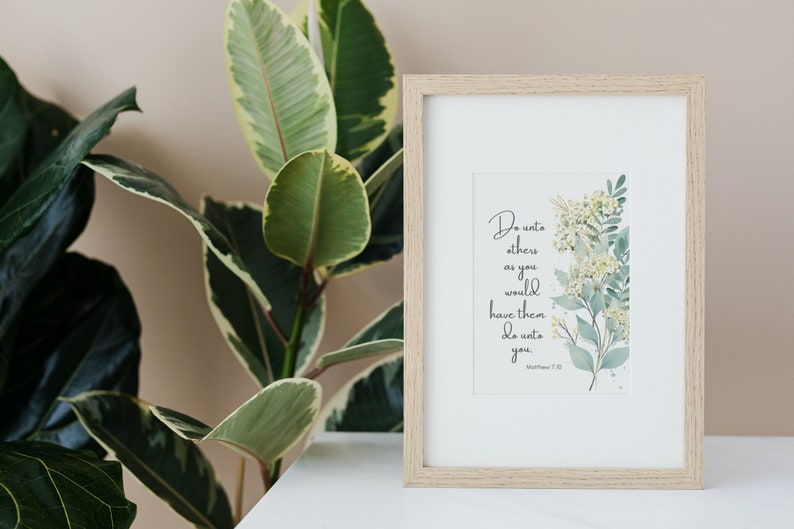 Golden Rule Wall Art, Golden Rule Poster, Golden Rule Print, Matthew 7: ...