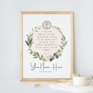 Custom First Communion gift, first communion gift for girl, first communion printable, girl first communion gift, first communion art