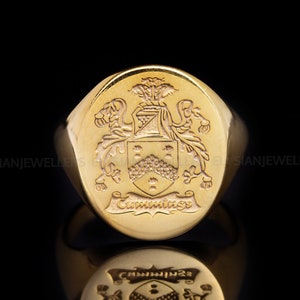 Coat of Arms Ring, Family Crest Rings, Custom Signet Ring, Crest Ring, Family Crest Signet Ring Christmas Gift image 1