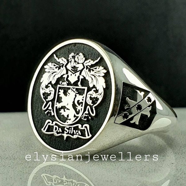 Coat of Arms Ring, Family Crest Rings, Custom Signet Ring, Crest Ring, Family Crest Signet Ring Christmas Gift