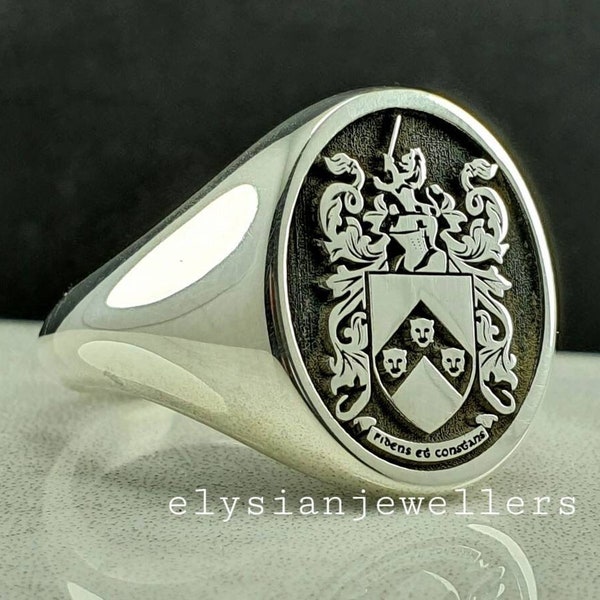 Coat of Arms Ring, Family Crest Rings, Custom Signet Ring, Crest Ring, Family Crest Signet Ring Christmas Gift