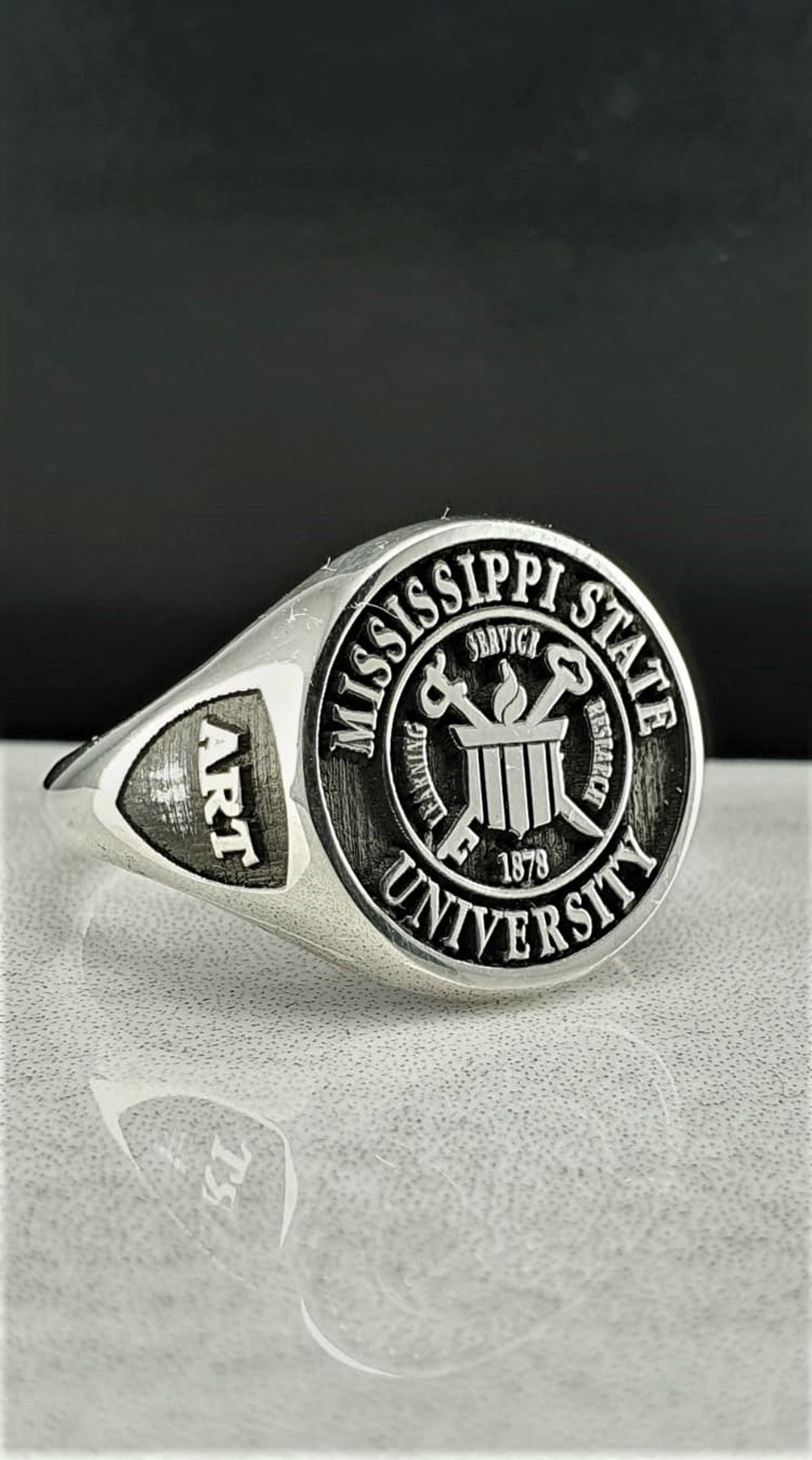 University Key Rings Sterling Silver University Ring, Custom College Graduation Gift - Etsy