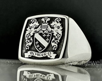 Coat of Arms Ring, Family Crest Rings, Custom Signet Ring, Crest Ring, Family Crest Signet Ring Christmas Gift