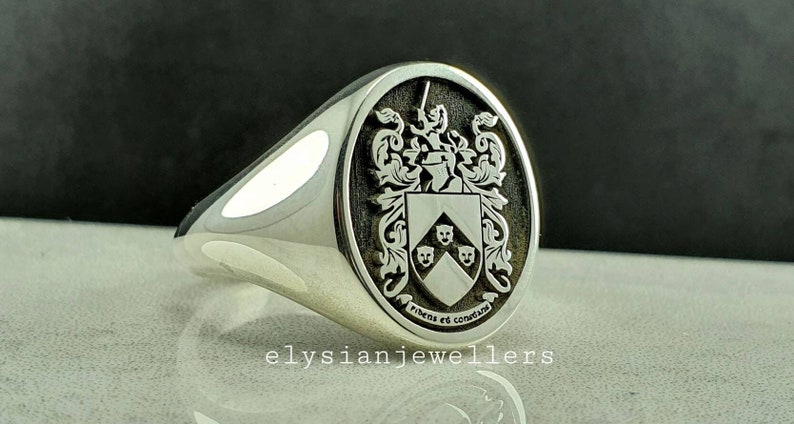 Coat of Arms Ring, Family Crest Rings, Custom Signet Ring, Crest Ring, Family Crest Signet Ring Christmas Gift image 1