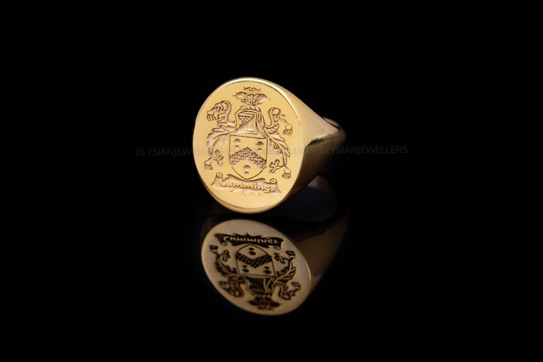 Coat of Arms Ring, Family Crest Rings, Custom Signet Ring, Crest Ring, Family Crest Signet Ring Christmas Gift image 2