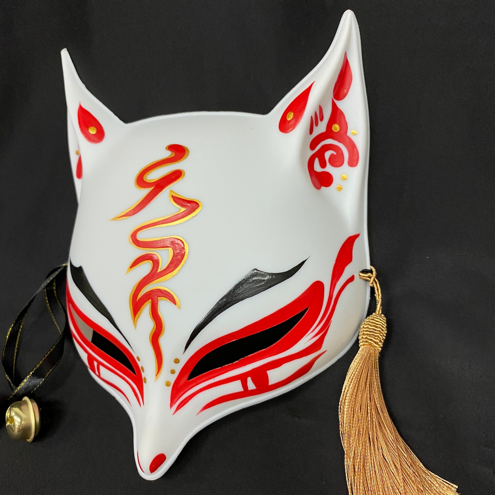 Maschera Da Volpe Kitsune Per Halloween - In Poliuretano, Leggera E Dipinta A Mano - Foto 13