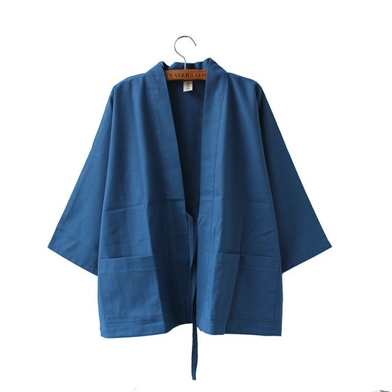 Navy Blue Traditional Japanese Style Women's Kimono Jacket | Etsy