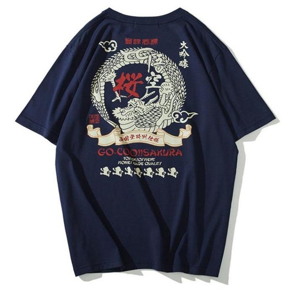 Japanese Dragon & Monkey King Short Sleeve T-shirt - Etsy