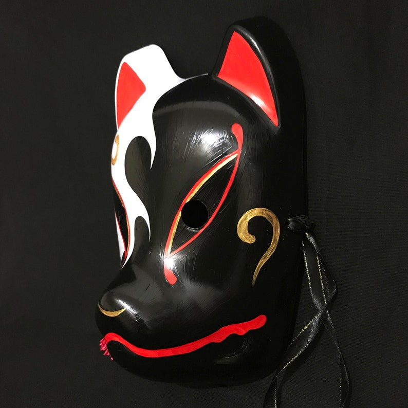 Kitsune Mask lunar Eclipse/ Japanese Fox Mask | Etsy