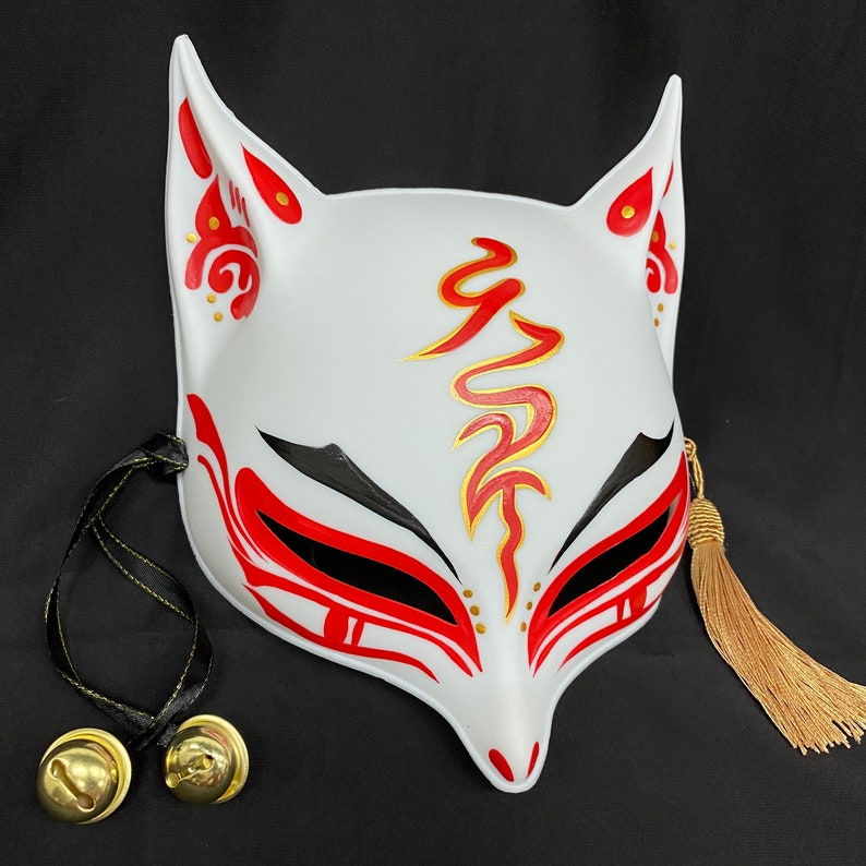 Kitsune Mask Demon/ Sharp Ears Japanese Fox Mask | Etsy