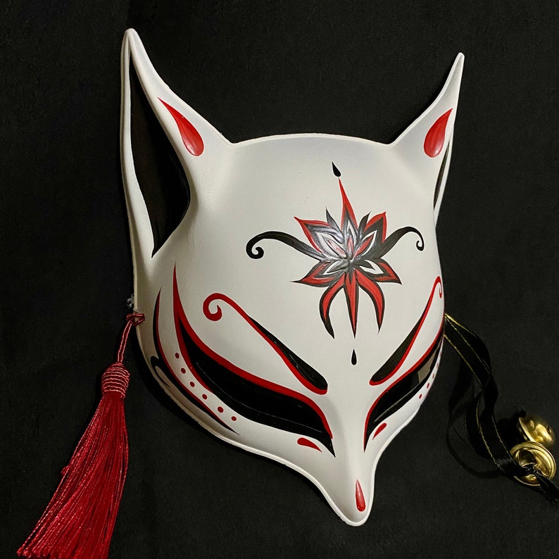 Fox Mask flower of Death / Japanese Fox Mask Etsy