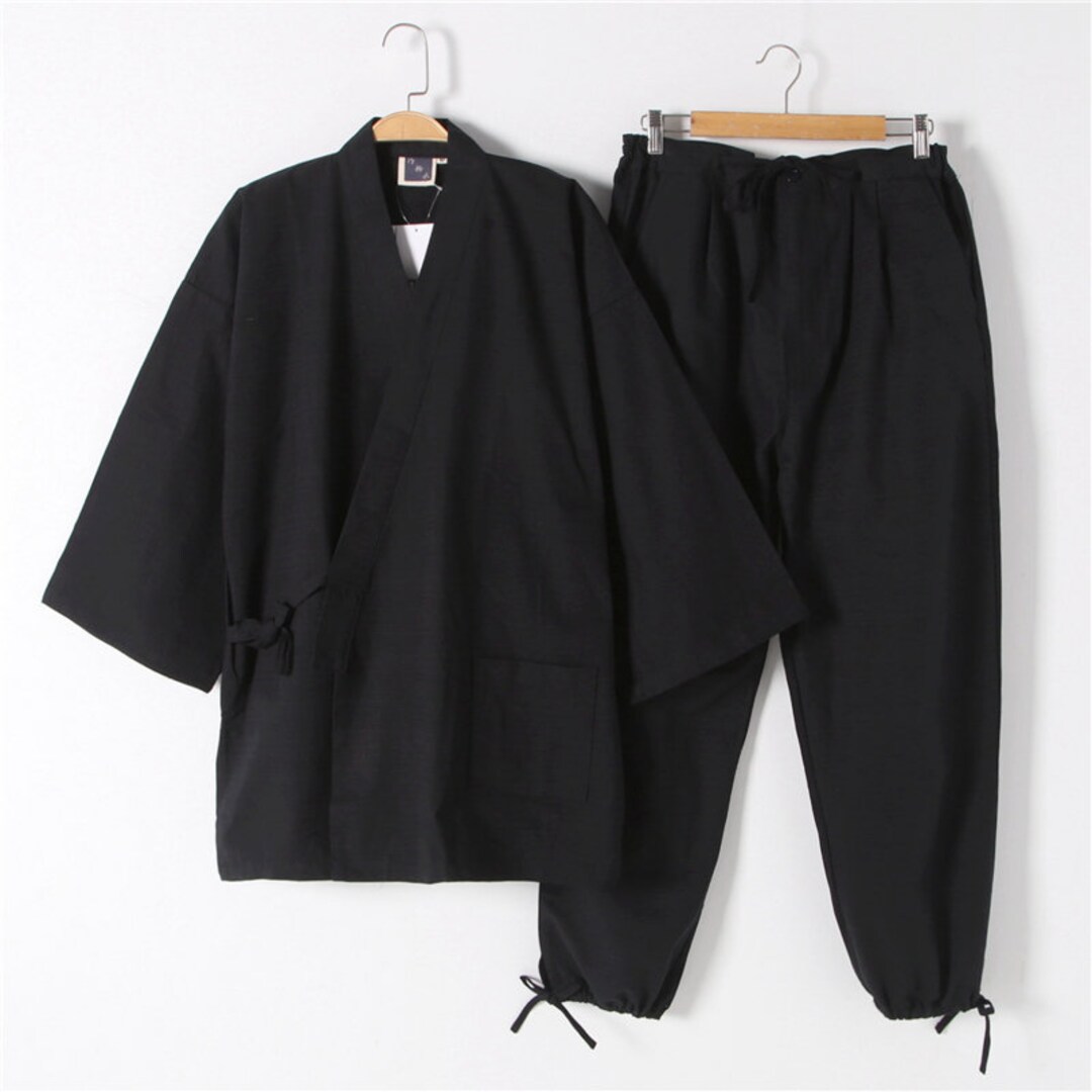 Black Winter Jinbei Workwear Set - Etsy