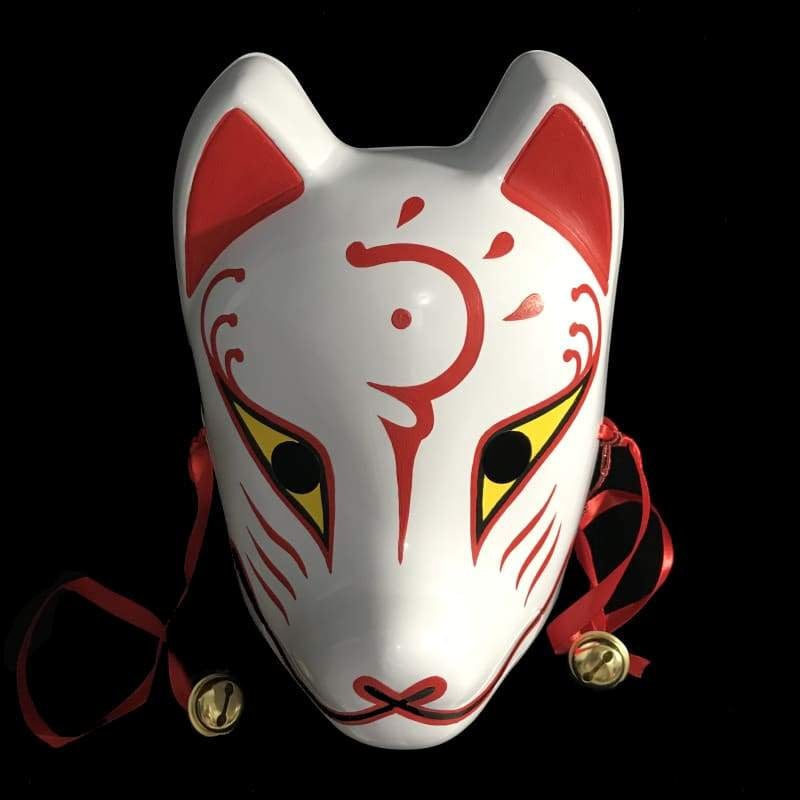 Kitsune Mask red Curse/ Cosplay Mask / Japanese Fox Mask -  Singapore