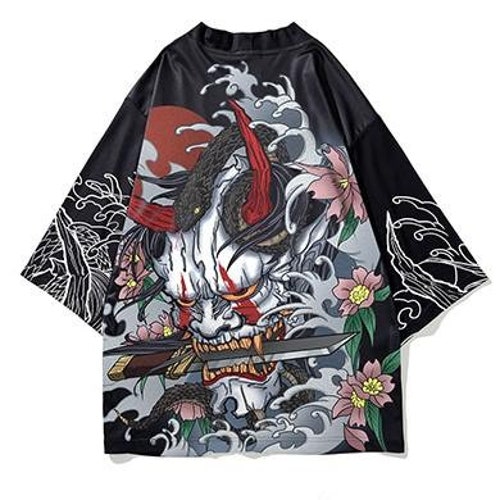 Japanese Monster Yokai Kimono Jacket Cardigan - Etsy