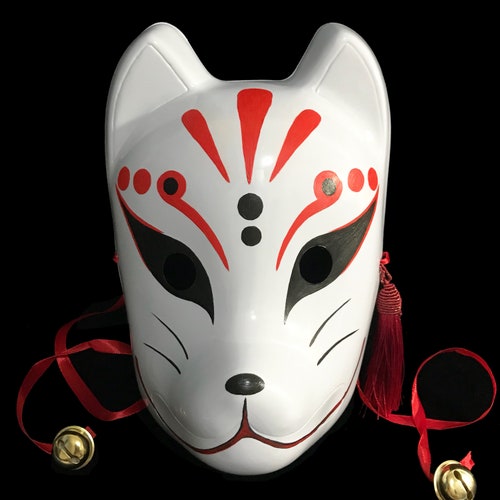 Kitsune Mask lunar Eclipse/ Japanese Fox Mask Etsy