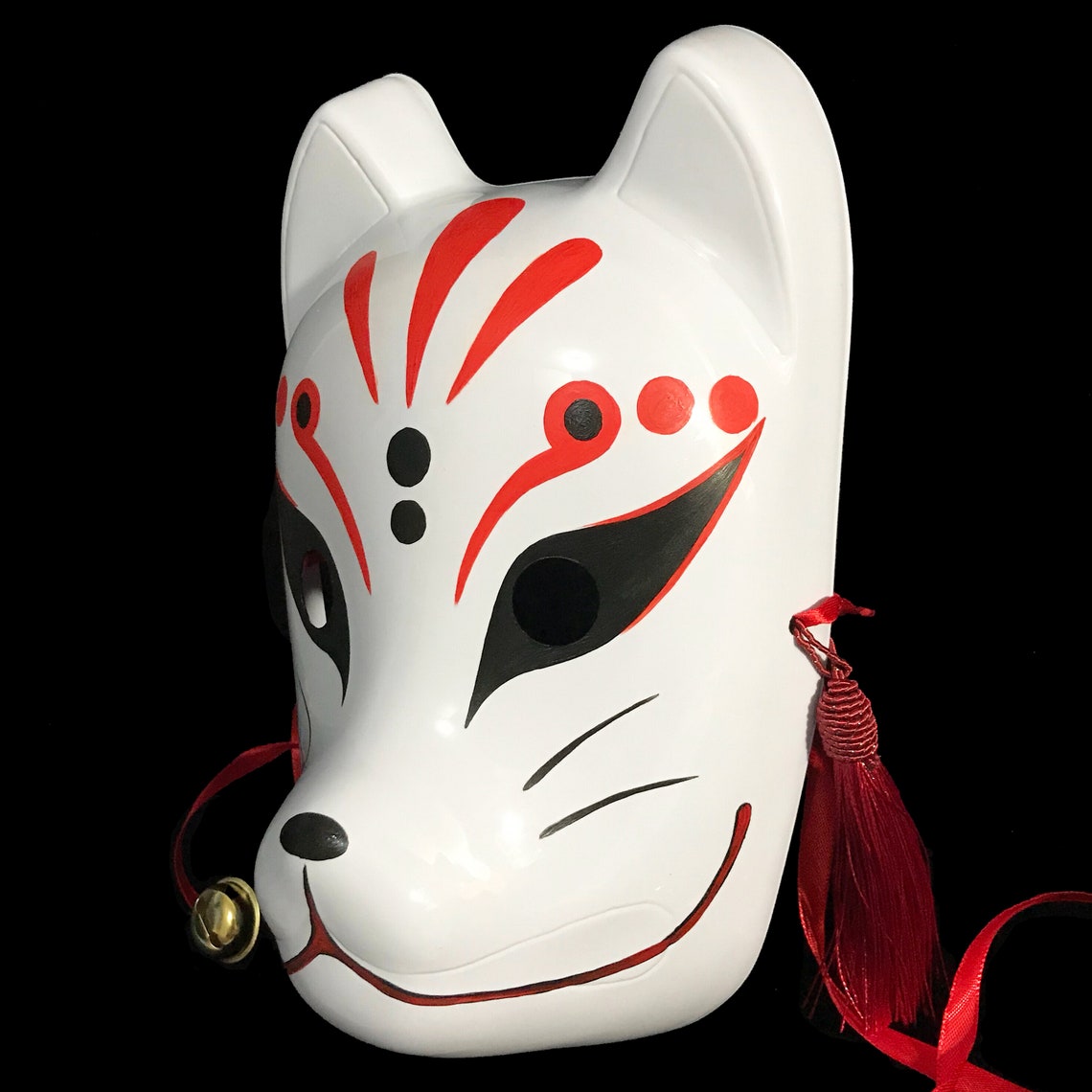 Kitsune Mask Bloodstain/ Japanese Fox Mask | Etsy