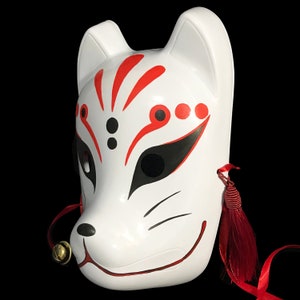 Kitsune Mask bloodstain/ Japanese Fox Mask - Etsy