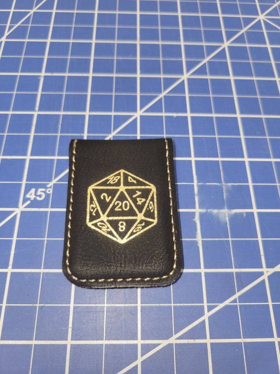 Keychain - Rectangle - D20 - Leather Keychain - Rectangle - D20 - Leather