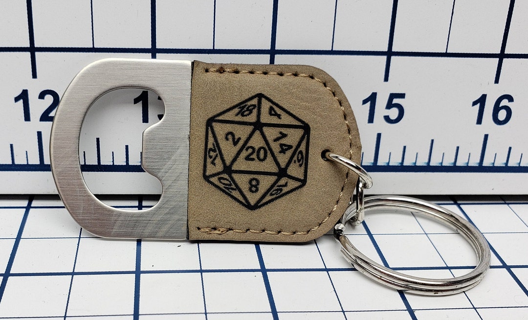 D20 Oval Bottle Opener Keychain 2.5 X 1.5 Etsy