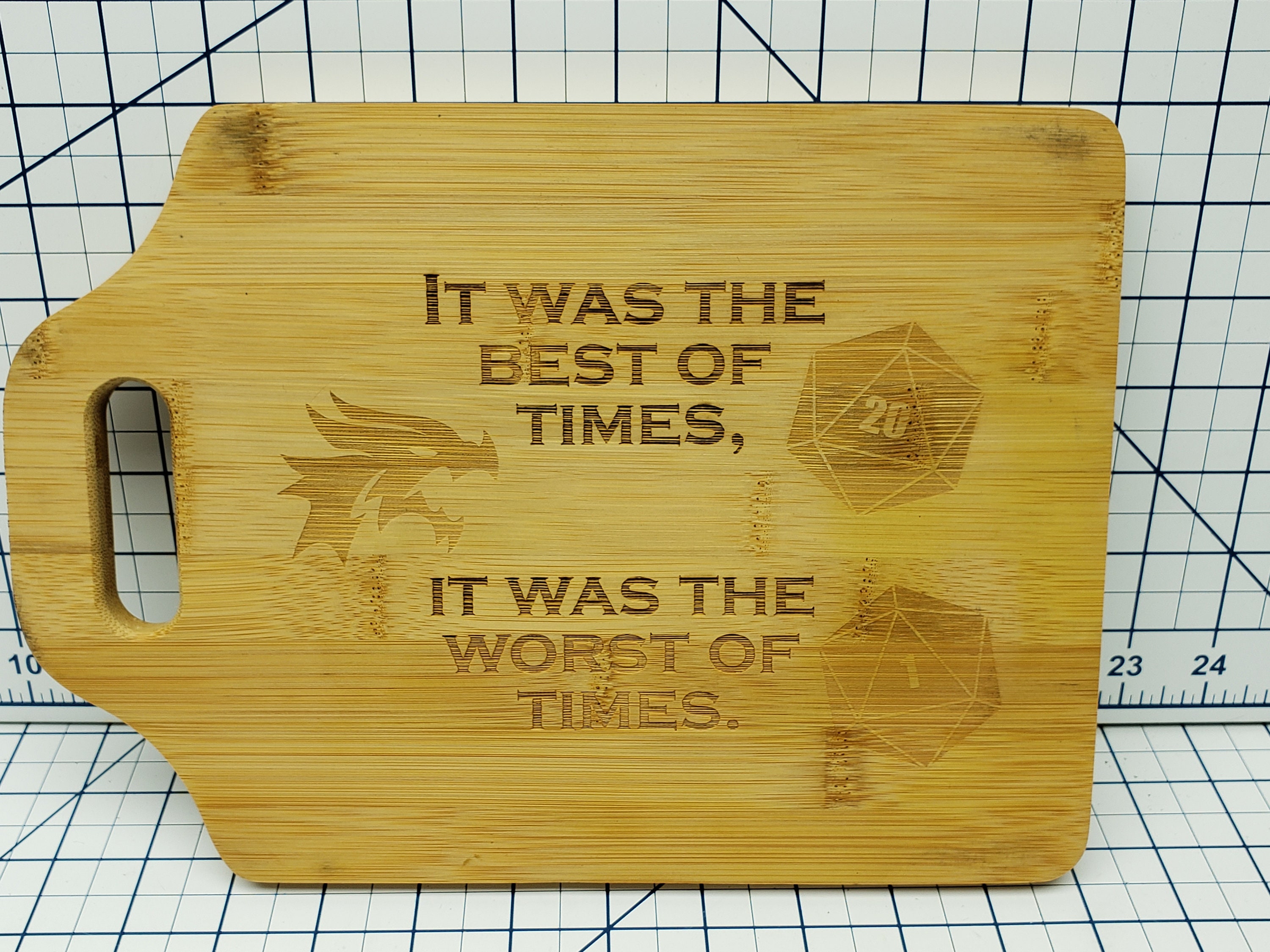 D&D Themed Laser Engraved Collection 2 Bamboo Cutting Etsy