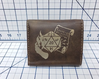 Dice Fund Wallet With Side Clasp and ID Window | Dnd Dungeons and ...