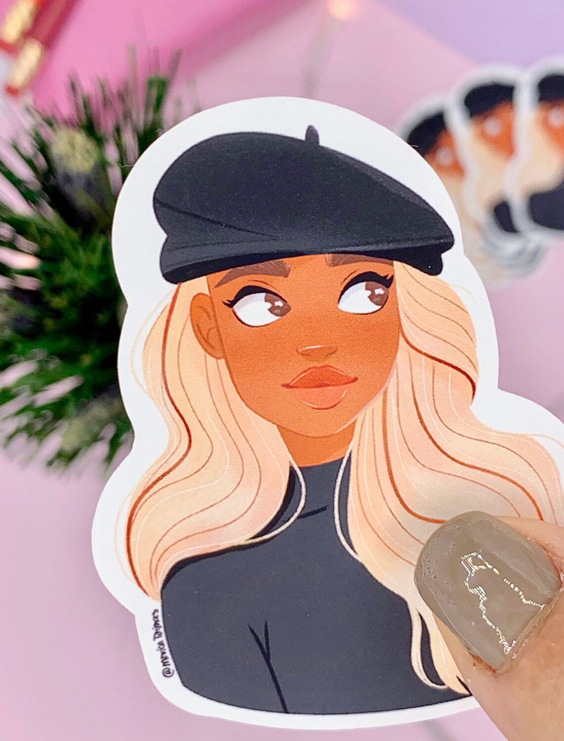 Cute Black Girl Stickers Black Women Stickers Blonde Girl Etsy