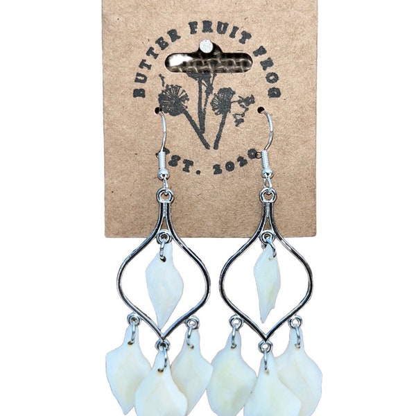 Gar Scale Chandelier Earrings