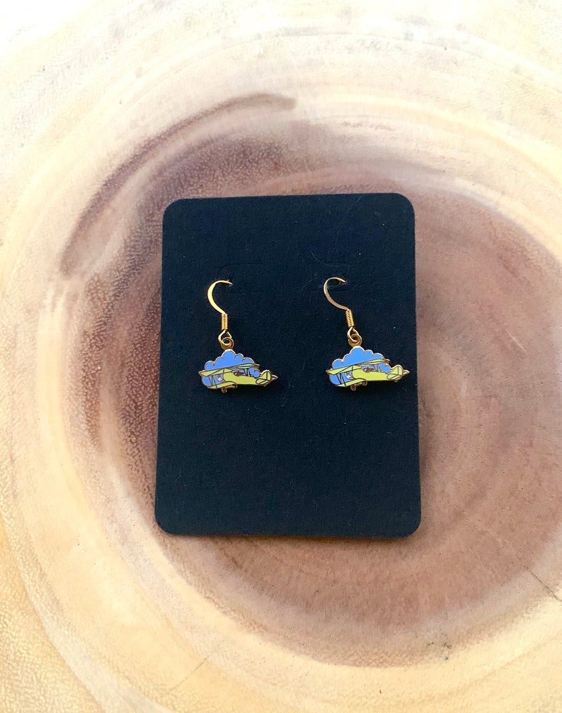 Biplane Vintage Charm Earrings