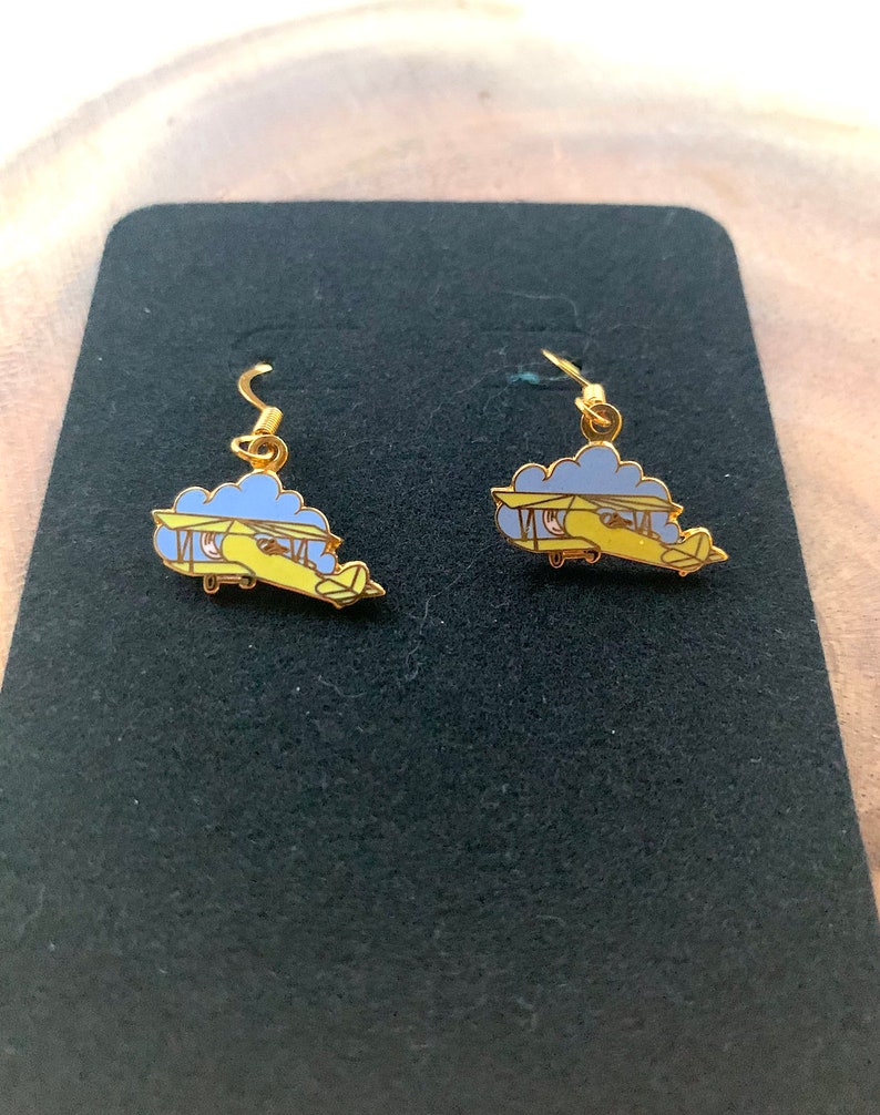Biplane Vintage Charm Earrings