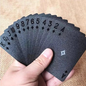 Waterproof Black Cards Playing Cards Poker Cards Cards Plastic