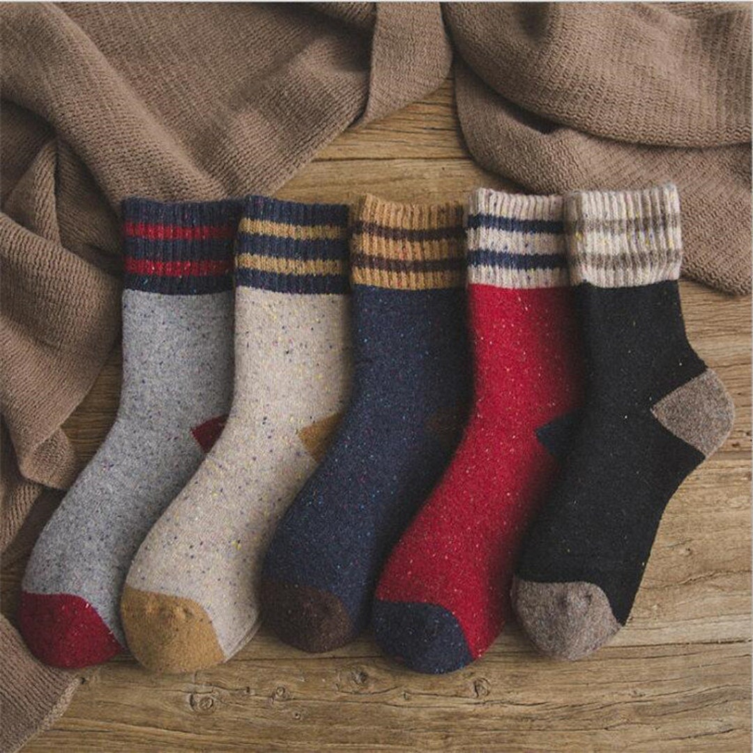 Low Cut Cozy Socks for Men and Women Warm Crew Tube Wool Thick Winter ...
