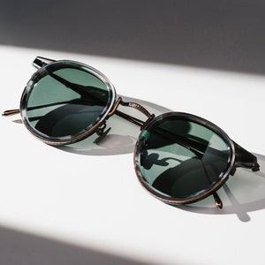 Oversized Square Sunglasses | Premiere Black + Gold — V Shades