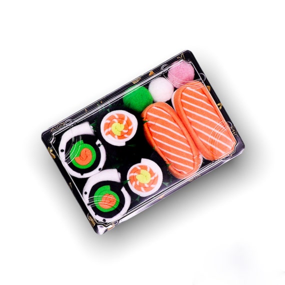 Sushi Inspired Socks Gift Box - Cotton - 2 Patterns - 4 Pairs