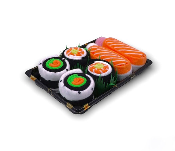 Novelty Sushi Socks 3 Pairs Box - Crazy Funny Gift Socks for Men