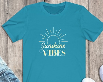 Summer Sunshine Shirt, Summer Tees, Summer Tshirt, Vacation Shirts, Summer Vacation Shirt, Vibes Tee, Sunshine Vibes Tshirt