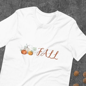 Fall Pumpkins White Women&#39;s Shirt, Autumn Shirt
